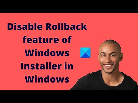 Disable Rollback feature of Windows Installer in Windows