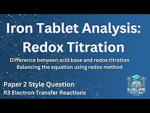 Calculating Iron in Tablets via Redox Titration