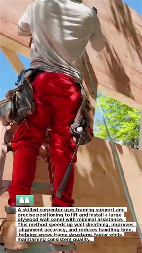 Watch This Carpenter Install a Giant Wall Panel SOLO