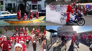 Santa spotted spreading joy all over the globe