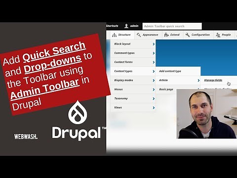 Add Quick Search and Drop-downs to the Toolbar using Admin Toolbar in Drupal