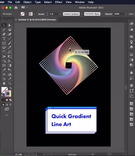 Creating Gradient Line Art with Shapes