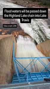 Flood gate operations are now underway at Buchanan Dam. These flood waters will be passed down the Highland Lake chain and will end up in Lake Travis. Video credit: LCRA | Hunter Williams