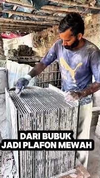 Cara Membuat Papan Gipsum Plafon Dekoratif Dengan Teknik Cetakan Profesional #shorts #viral