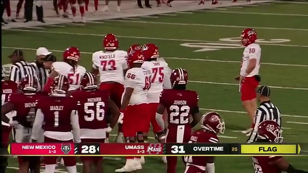 🏈 Highlights from UNM Lobo Football 34-31 Win over UMass 😤 #AtThePeak | #MWFB | #GoLobos | Mountain West Conference