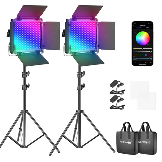 Neewer 2 Packs of 50W RGB 660 PRO Led Video Light Kit with APP Control Price Philippines San Juan — Authentic Seller | Apex Digital