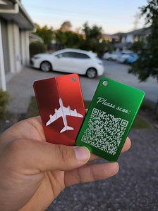 Personalized Metal Luggage Tag: Custom Engraved QR Code Travel Gift - Etsy