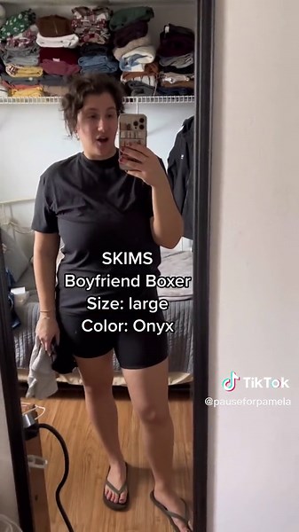 SKIMS Boyfriend T-Shirt and Boxers Review | New Skims Haul
