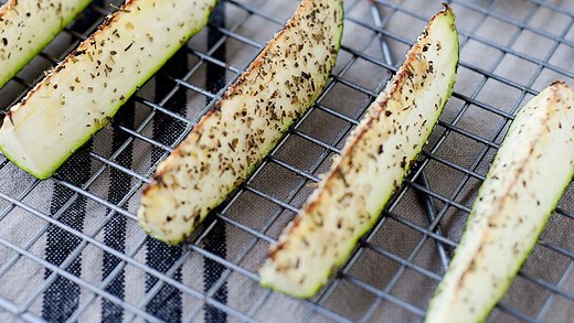 Baked Parmesan Zucchini Fries with No Breading!