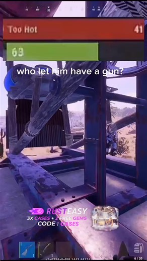 @rust.gamer0 on Instagram: "#rustfunnymoments #rustgamer #reels #rustgameplay #rustplayer #rustgaming #viralvideos #rustmemes #rustfunny #rust Sign up now for 3x free cases + 2 free gems with code: CASES"