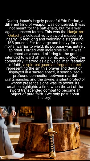 62K views · 393 reactions | This 15-foot sword was forged not for war, but to fight evil spirits. #history #historyfacts #worldhistory | Beyond Legends | Facebook