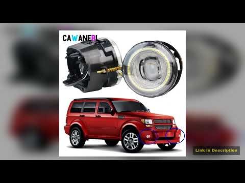 2 Pcs Car Angel Eye DRL LED Fog Light Assembly Front Bumper Fog Daytime Running Lamp 9005 For Dodge