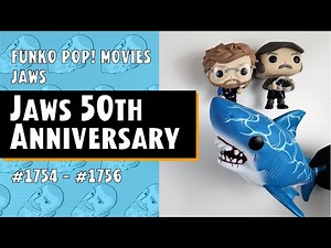 Jaws 50th Anniversary Funko Pop - Quint, Matt Hooper, Great White Shark
