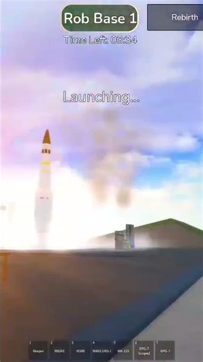 Launching a Nuclear Missile #roblox #explosion #gaming