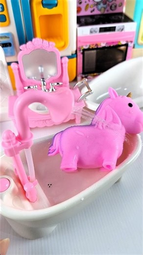 Satisfying with Unboxing & Review Miniature Bathtub | ASMR Video no music #asmrtoys #minitoys