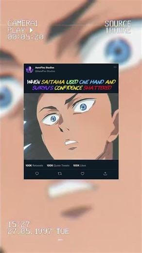 “When Saitama Used One Hand… and Everyone Went Silent in Shock.” #anime #animeshorts #shortanime