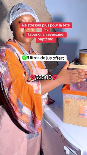 Kit de fête pour les sacrements et tabaski. 🎉🐑 TABASKI EN FAMILLE = ZÉRO STRESS EN CUISINE ! 🐑🎉 Cette année, profitez pleinement de vos invités et laissez Dame Julia Restaurant s’occuper du festin 😍🔥 🍛 Notre Kit de Fête Spécial Tabaski comprend : ✅ 5 kg de riz gras bien parfumé ✅ 5 poulets frits soigneusement marinés ✅ sauces yassa avec viande ✅ Du piment savoureux ✅ 3 litres de jus OFFERTS 🎁 💥 Le tout à seulement 52 500 FCFA 💥 👨‍👩‍👧‍👦 Portion idéale pour 20 à 25 personnes 📞 Réser