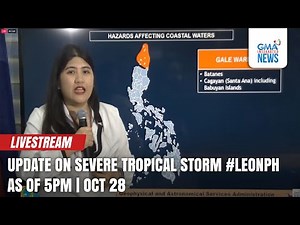 LIVE: Update on Typhoon #LeonPH as of 5:00 p.m. (October 29, 2024) - Replay
