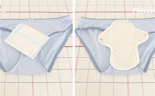 【男生勿入！！】卫生巾穿戴方法,小姐姐试穿