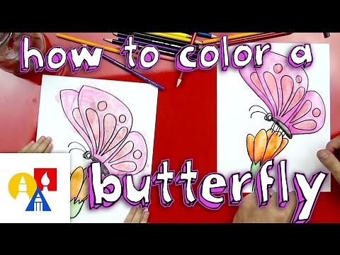 How To Color A Butterfly With Watercolor Pencils
