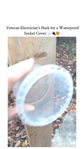 how stuff performs on Instagram: "a clever and reliable technique to protect an outdoor plug socket from rain and moisture. The Goal: To create a secure, weatherproof casing for an electrical socket that can be used outdoors. The Materials: The project uses a simple white plastic box. - The Process: 1. The person secures the box to a wooden surface. 2. A screwdriver tip is heated with fire and used to melt a small, neat hole at the bottom of the box for the main cable entry. 3. A small gap is cr