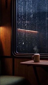 Train Window Rain Loop - Calming Nighttime Soundscape #asmr #sleepaid #ambientmusic