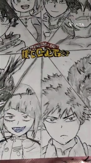 I drew my hero academia 8 characters part-2 #mha #animesketch #shorts