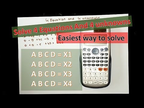 Solve 4 Equations And 4 unknowns | Easiest way to solve [ English ]