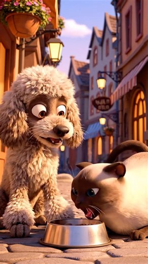 Got meal by my doggu friend #aicat #aidog #catvideos #animation #cat