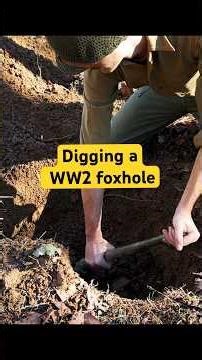 What was it like for a soldier to dig a foxhole in WW2? #history #shorts #ww2
