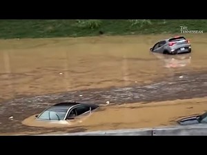 Chattanooga flooding: See damage as Tennessee flash floods cover roads, cars