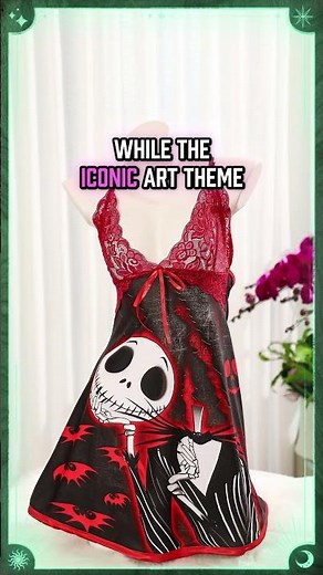 Red Lace Nightgown, Soft Strappy Back Babydoll Lingerie Set #nightwear #wonderskull