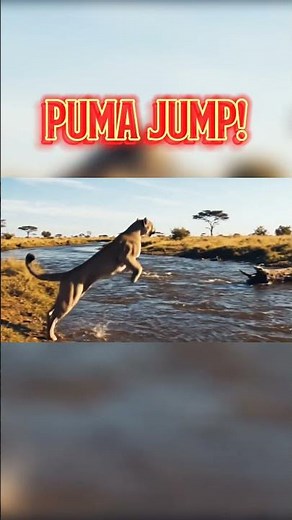 Epic Jump Comparison of Lion, Tiger, and Puma in the Wild #animals #animallife #trending