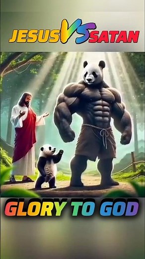 Jesus vs Satan: Who's Stronger?🐼🐼🐼🐼✝👑🆚👹😈💪💪✊✊👊👊🤳