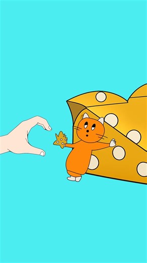 🔥 When a Hand Completes Love with Cake ❤️🐱🍰 Heart Touching Funny Short Cartoon