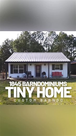 1845 Barndominiums on Instagram: "1,000 sq ft done right. This tiny white farmhouse proves small homes can still feel open, cozy, and incredibly livable. Watch the full tour on YouTube."