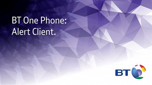 BT One Phone demo video - Alert Client