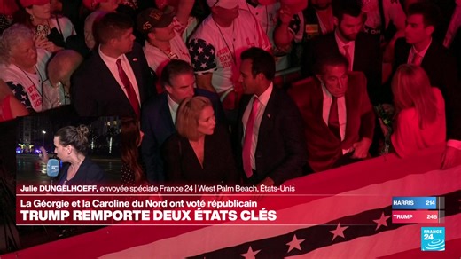 🗳🇺🇸 Explosion de joie en #Floride après que la chaîne conservatrice #FoxNews a annoncé la victoire cruciale du candidat républicain Donald #Trump en #Pennsylvanie. Julie Dungelhoeff est sur place ⤵️ #USA2024 #USElections2024 #USElections #Election2024 #ElectionDay | FRANCE 24