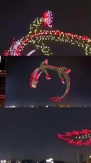 Drone show In China,Shenzhen for Chinese New Year