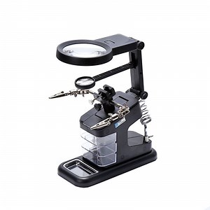 [Hot Item] Moveable Werkbench DIY Tool Magnifying Glass Desktop Multifuncational Welding Magnifier with LED Light