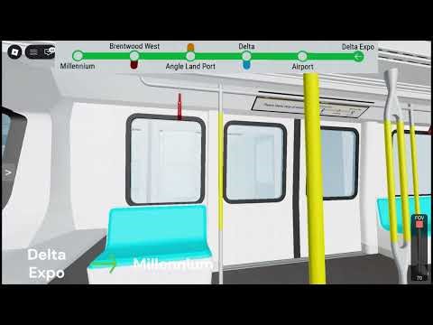 Riding the full journey of Airport Line at Delta Line Project on Roblox