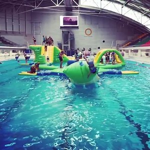 3.7K views · 23 reactions | Aqua Park Pty Ltd is heading back to Sydney Olympic Park Aquatic Centre these SCHOOL HOLIDAYS for ONE week only! Take on the CHALLENGE, don't miss out on the FUN | Sydney Olympic Park | Facebook