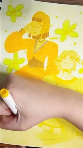 Using Every Yellow Art Supply I Own