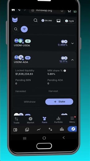 How to yield farm on minswap #cardano