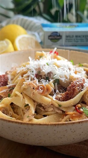 Wild flavor, elevated. Wild Planet Mackerel adds rich, clean protein and heart-healthy fats to this delicious pasta dish. @caprililly | Wild Planet Foods