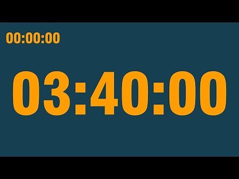 3 hour 40 minute timer (with end alarm, time elapsed and progress bar)