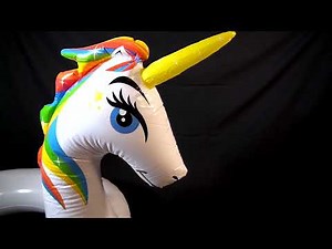 INFLATING & DEFLATING - INFLATABLE UNICORN - PUMPING - HISSING - NO POPPING