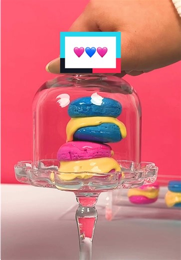 Macarons for everyone! But make them slime 🩷💙 ! #slimelife #fyp #slime