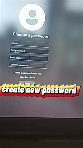 # Laptop password change # laptop create new password 🔑 # password shortcut key