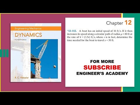 12-112 | Curvilinear Motion | Engineering Dynamics Hibbeler 14th Edition | Engineers Academy